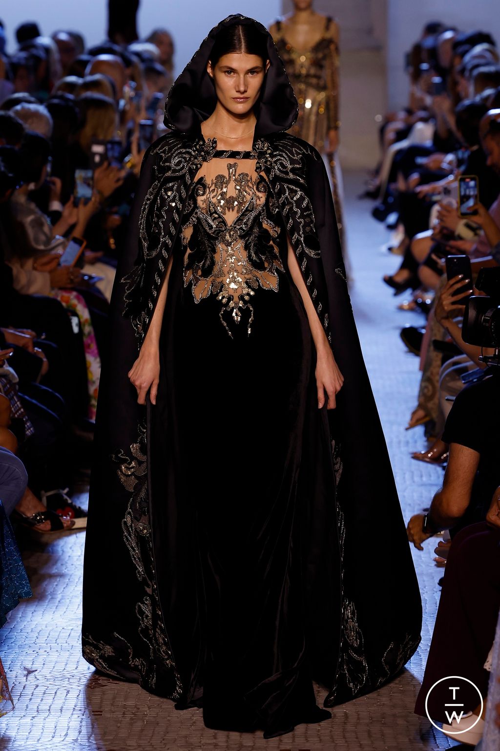 Fashion Week Paris Fall/Winter 2023 look 56 from the Elie Saab collection couture