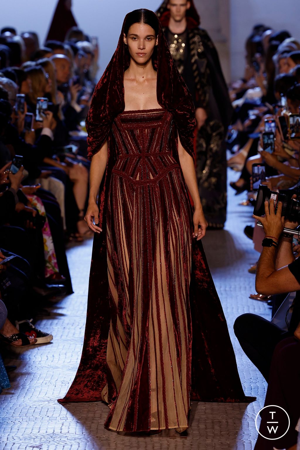 Fashion Week Paris Fall/Winter 2023 look 58 from the Elie Saab collection couture