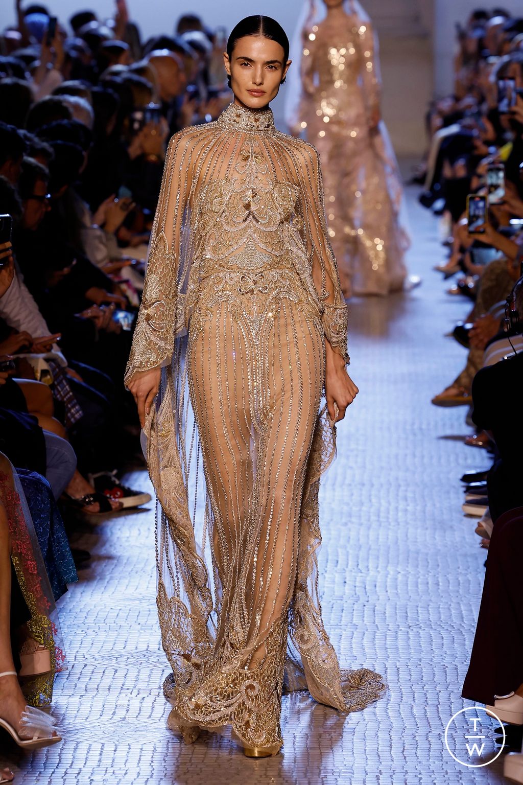 Fashion Week Paris Fall/Winter 2023 look 63 from the Elie Saab collection 高级定制