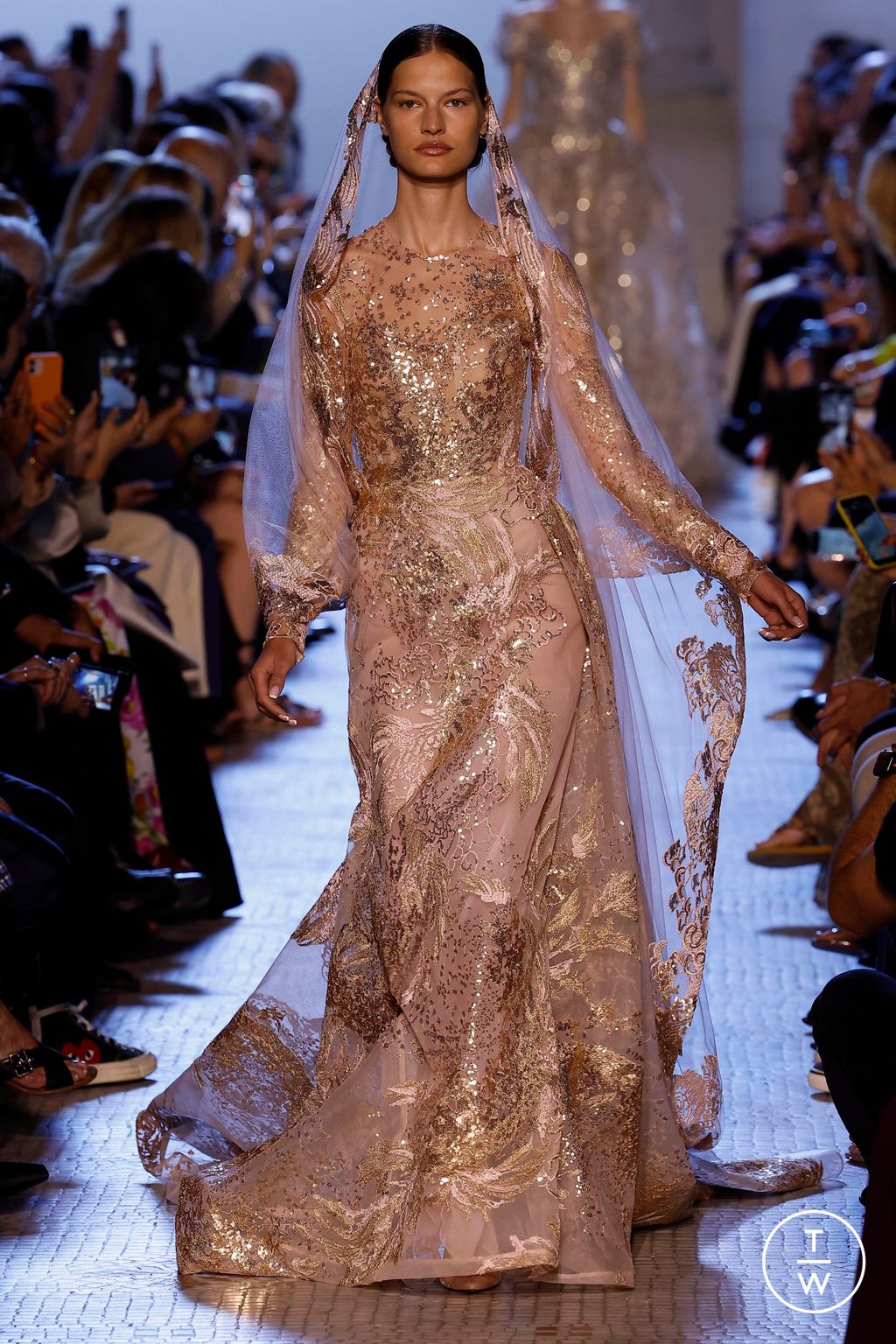 Fashion Week Paris Fall/Winter 2023 look 64 from the Elie Saab collection couture
