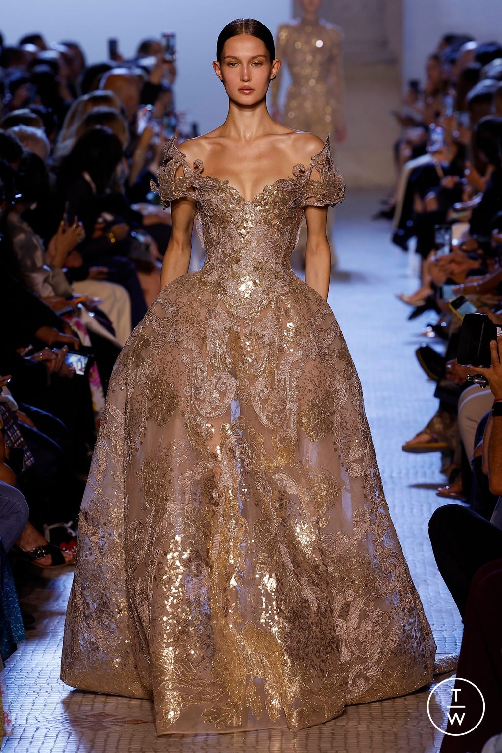 Fashion Week Paris Fall/Winter 2023 look 65 from the Elie Saab collection couture