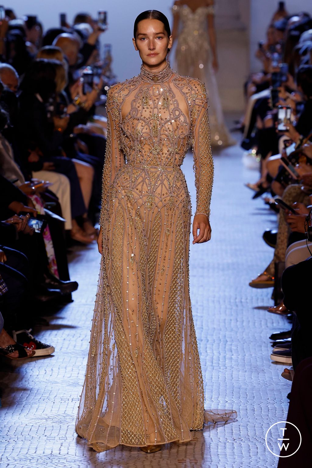 Fashion Week Paris Fall/Winter 2023 look 66 from the Elie Saab collection couture