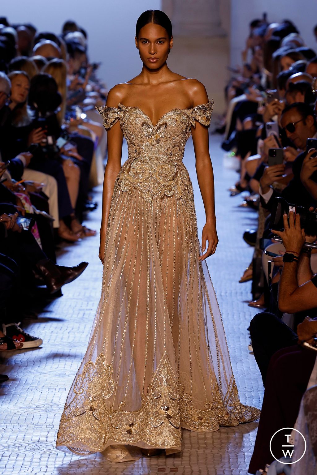 Fashion Week Paris Fall/Winter 2023 look 67 from the Elie Saab collection couture