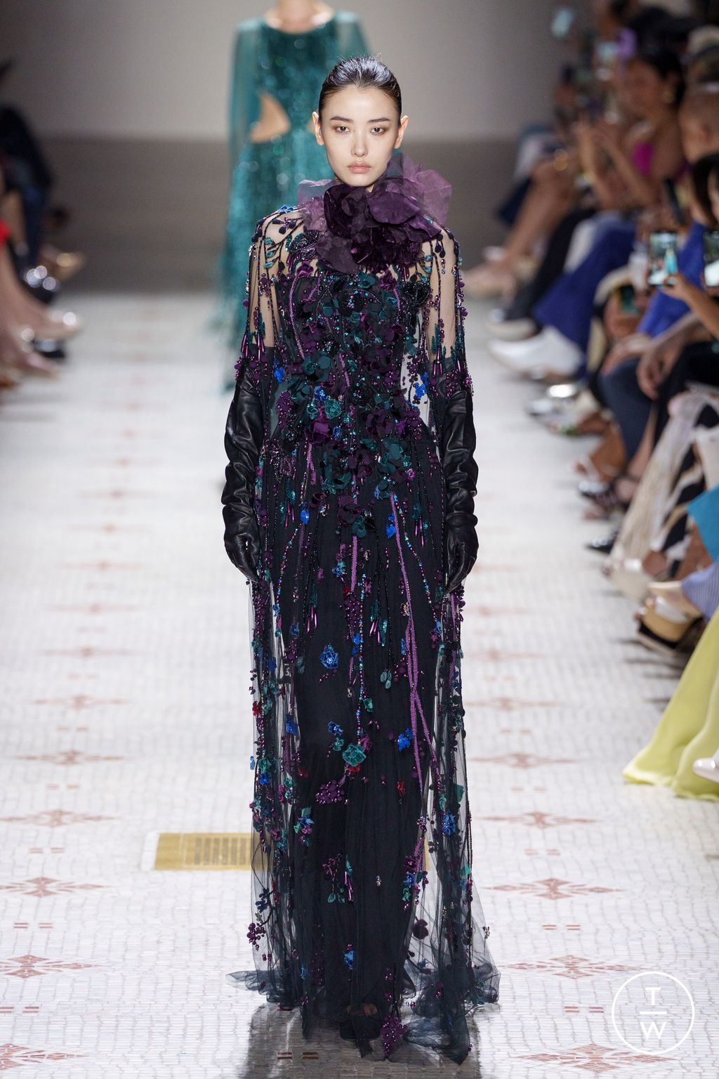 Fashion Week Paris Fall/Winter 2024 look 12 from the Elie Saab collection couture
