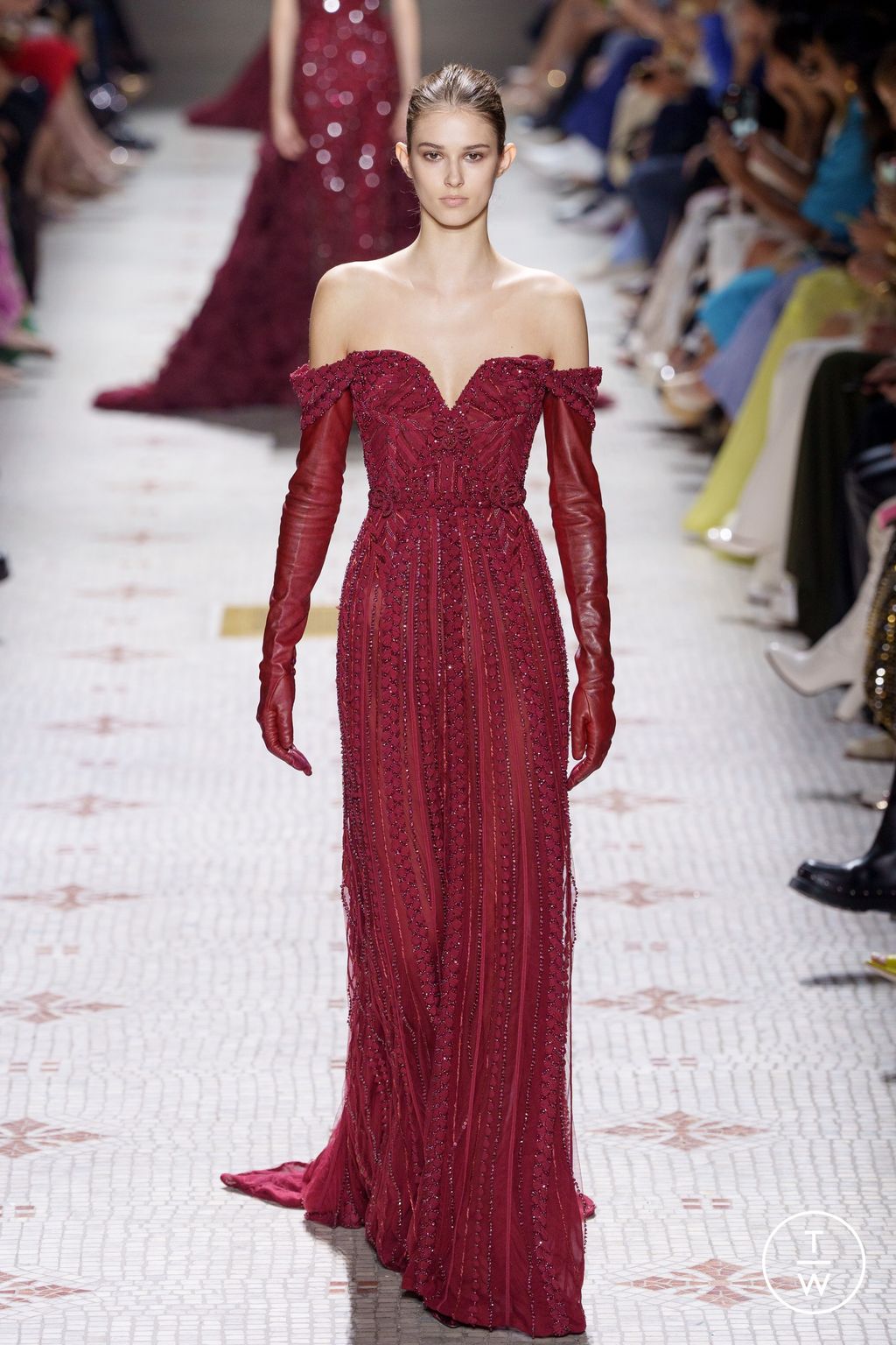 Fashion Week Paris Fall/Winter 2024 look 28 from the Elie Saab collection couture
