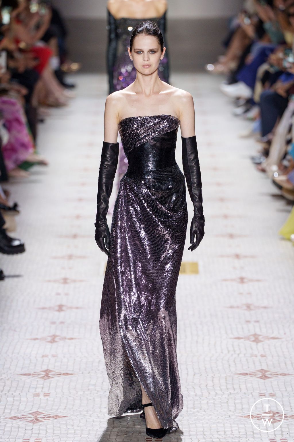 Fashion Week Paris Fall/Winter 2024 look 38 de la collection Elie Saab couture