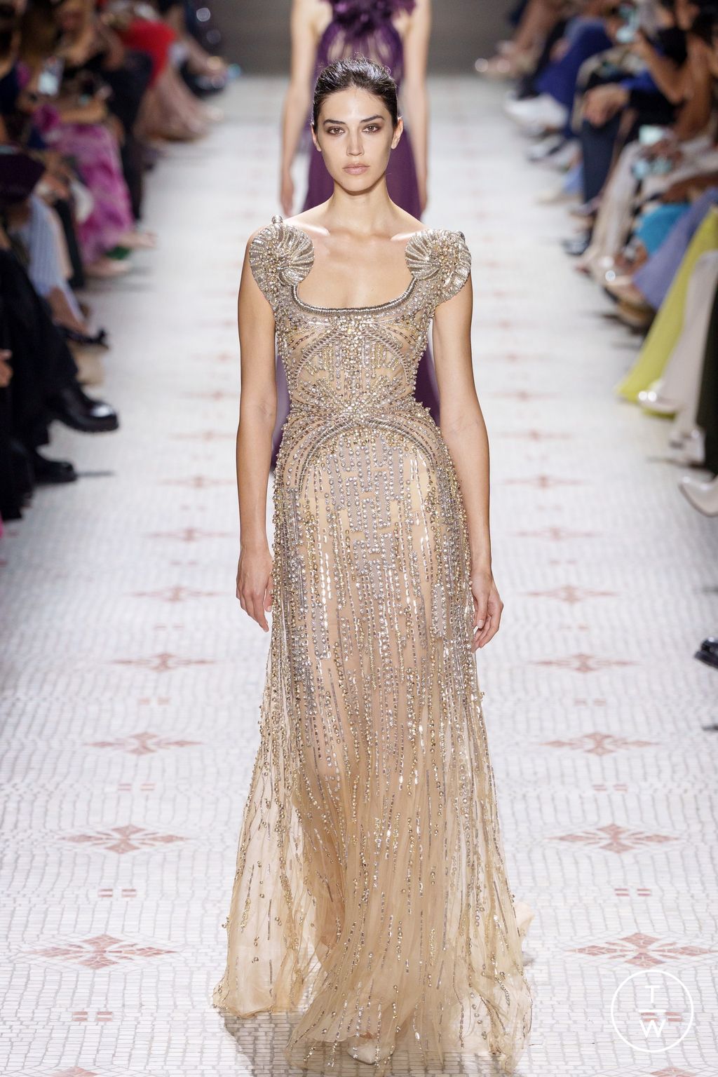Fashion Week Paris Fall/Winter 2024 look 43 from the Elie Saab collection couture