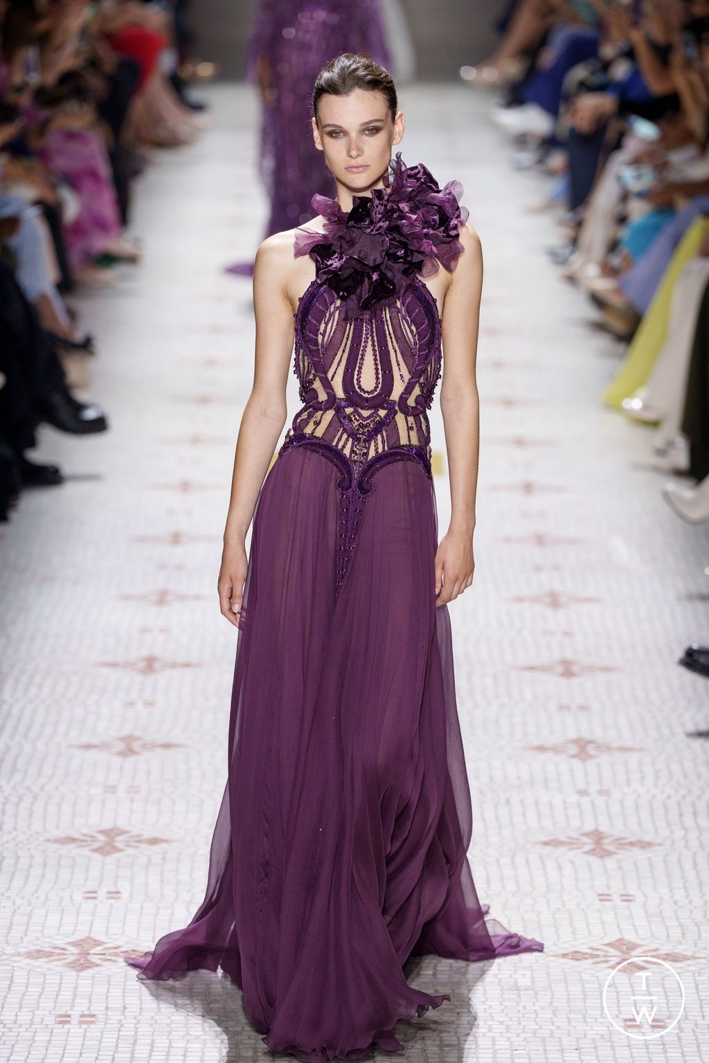 Fashion Week Paris Fall/Winter 2024 look 44 from the Elie Saab collection couture