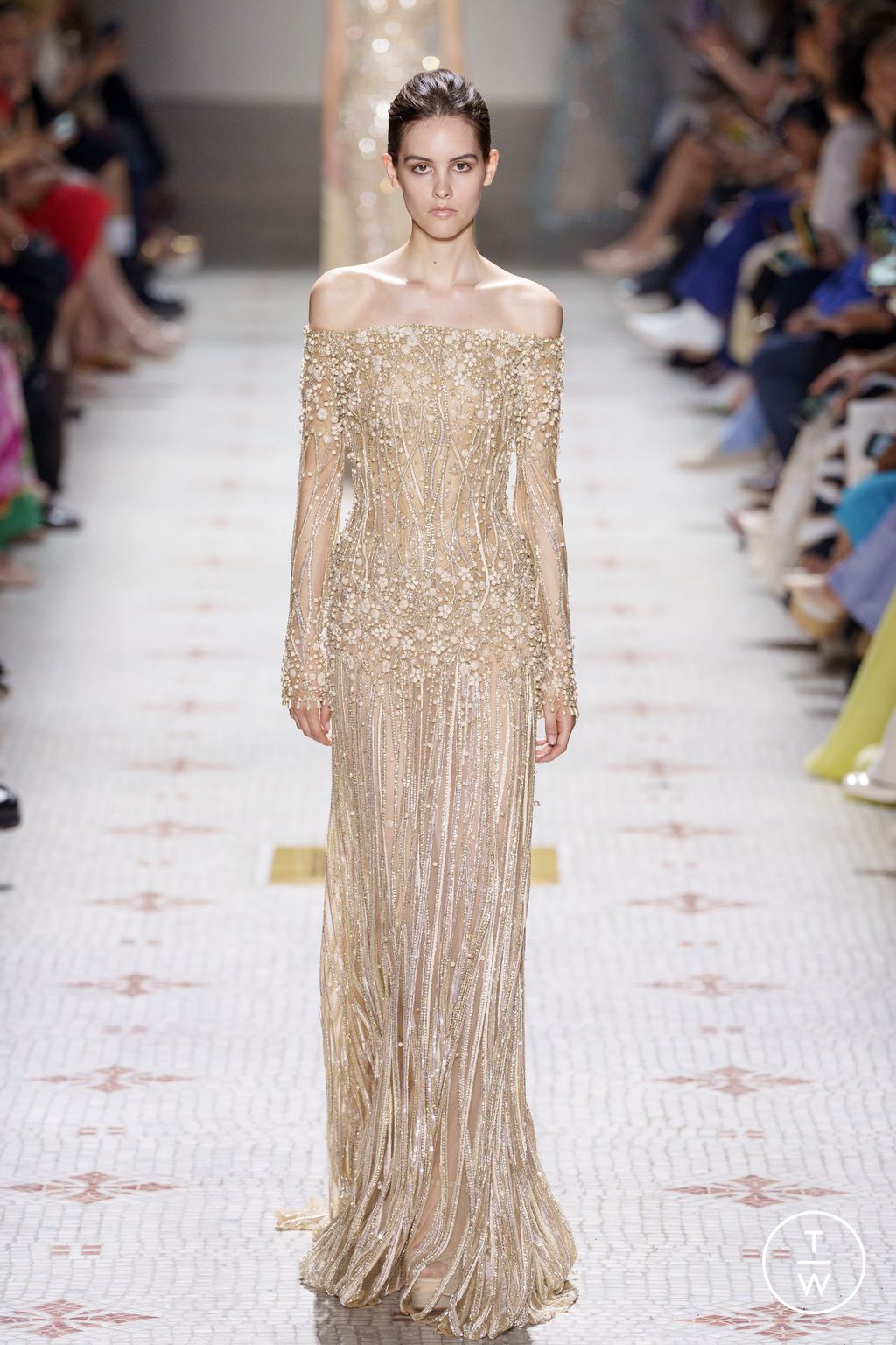 Fashion Week Paris Fall/Winter 2024 look 55 from the Elie Saab collection couture