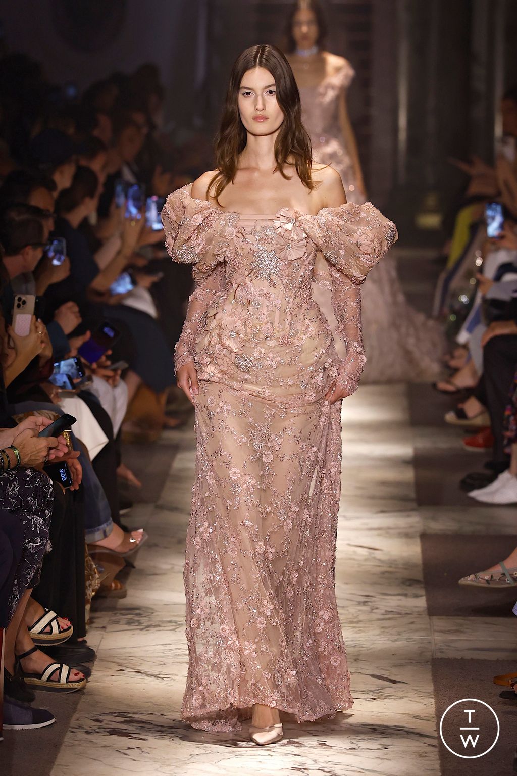 Fashion Week Paris Fall/Winter 2025 look 15 from the Elie Saab collection couture