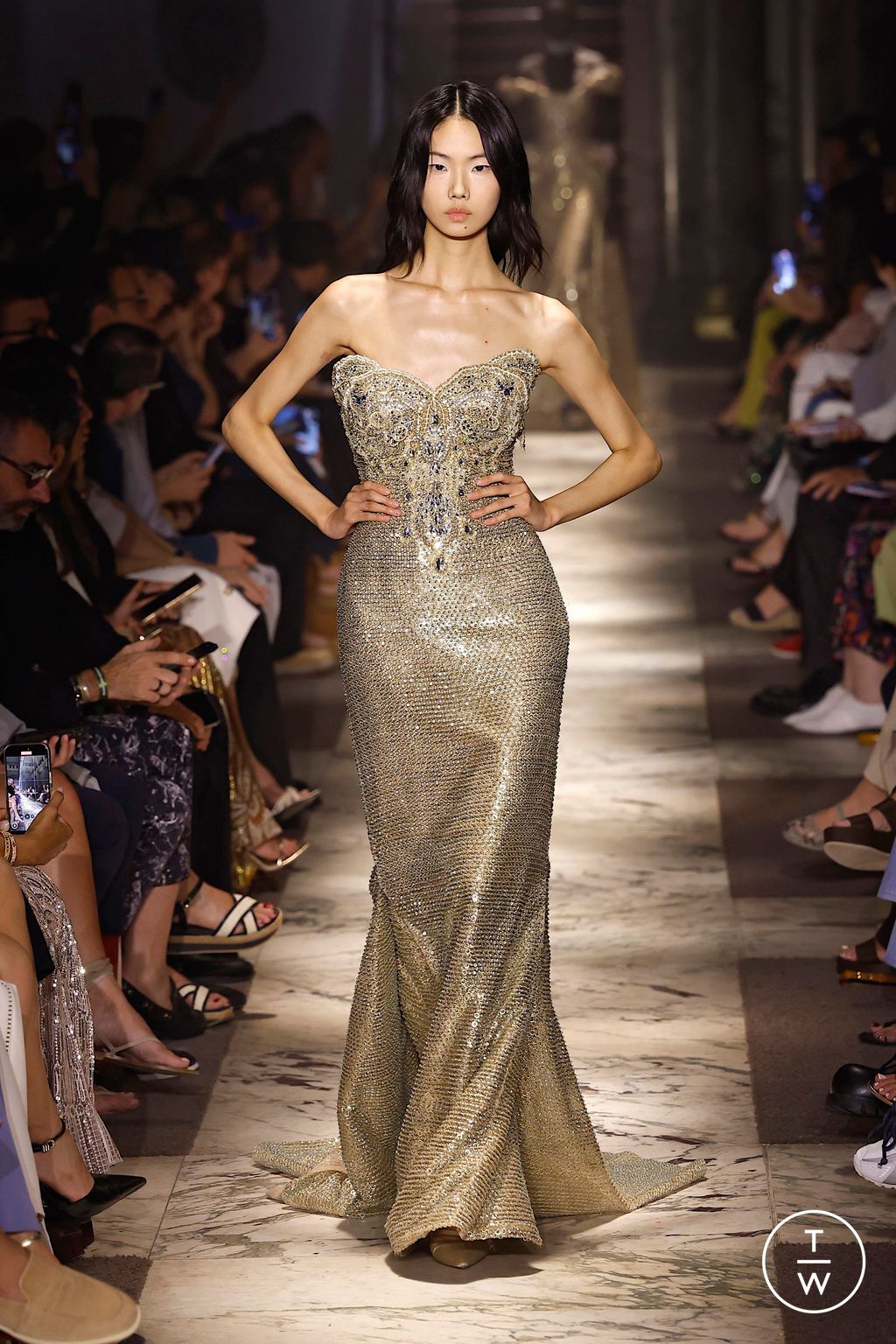 Fashion Week Paris Fall/Winter 2025 look 48 from the Elie Saab collection couture