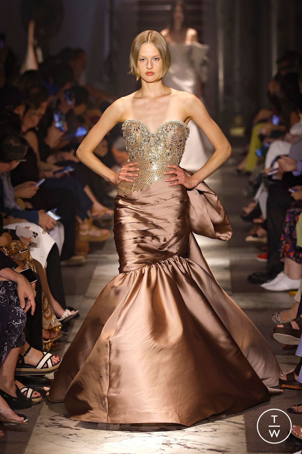 Fashion Week Paris Fall/Winter 2025 look 51 from the Elie Saab collection couture