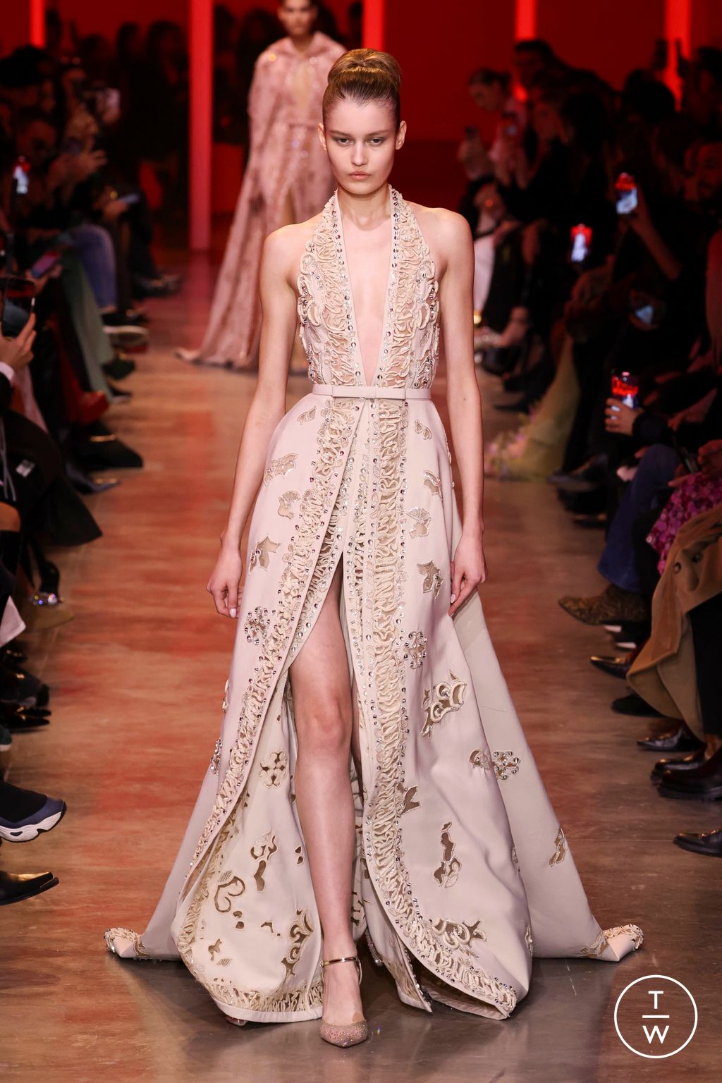 Fashion Week Paris Spring/Summer 2024 look 1 from the Elie Saab collection couture