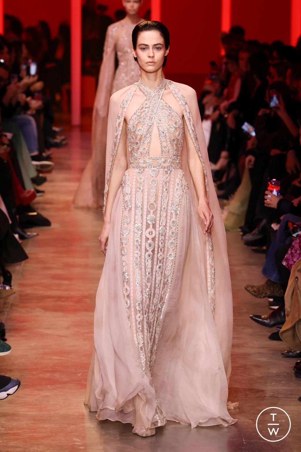 Fashion Week Paris Spring/Summer 2024 look 4 from the Elie Saab collection couture