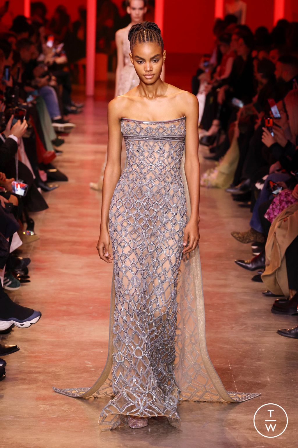Fashion Week Paris Spring/Summer 2024 look 6 from the Elie Saab collection couture