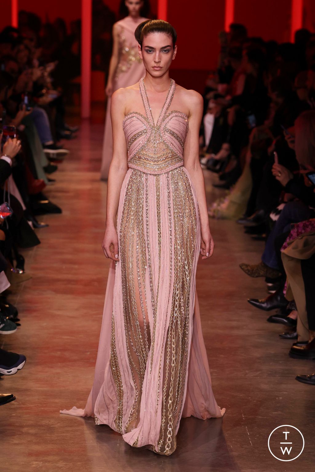 Fashion Week Paris Spring/Summer 2024 look 9 from the Elie Saab collection couture