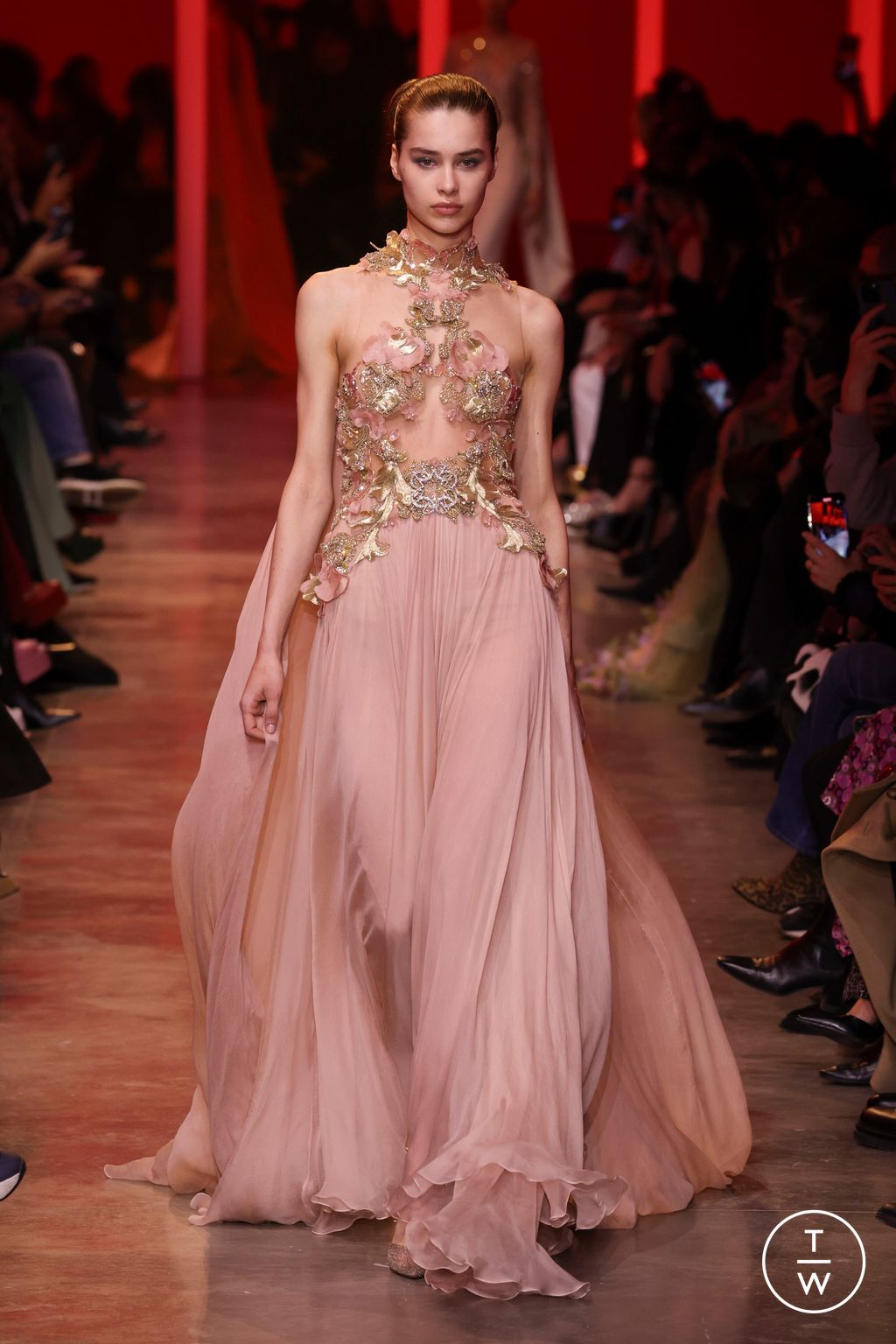 Fashion Week Paris Spring/Summer 2024 look 11 from the Elie Saab collection couture