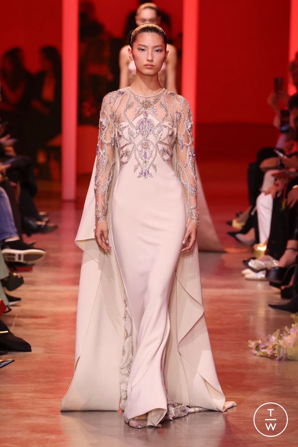 Fashion Week Paris Spring/Summer 2024 look 12 from the Elie Saab collection couture