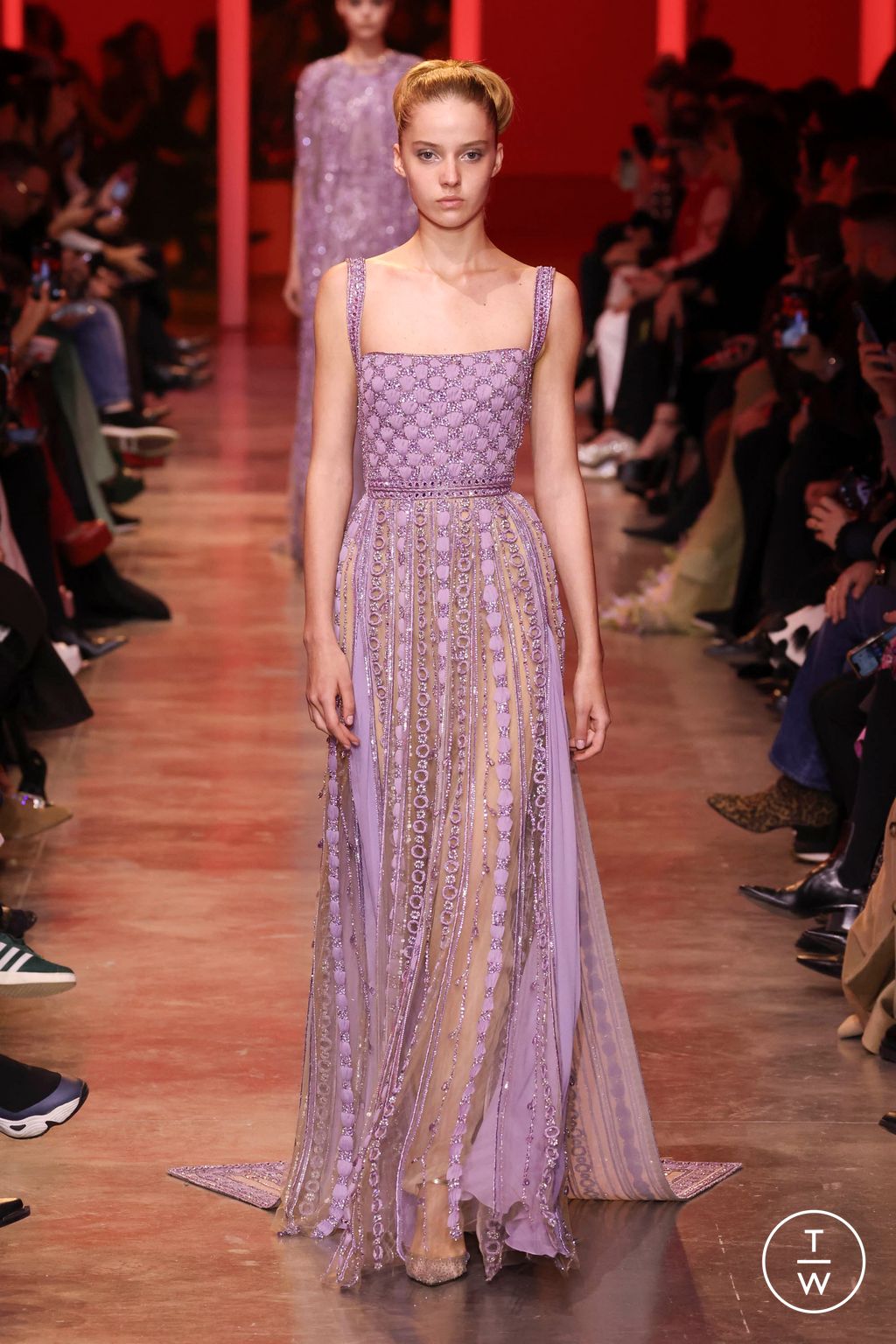 Fashion Week Paris Spring/Summer 2024 look 34 from the Elie Saab collection couture
