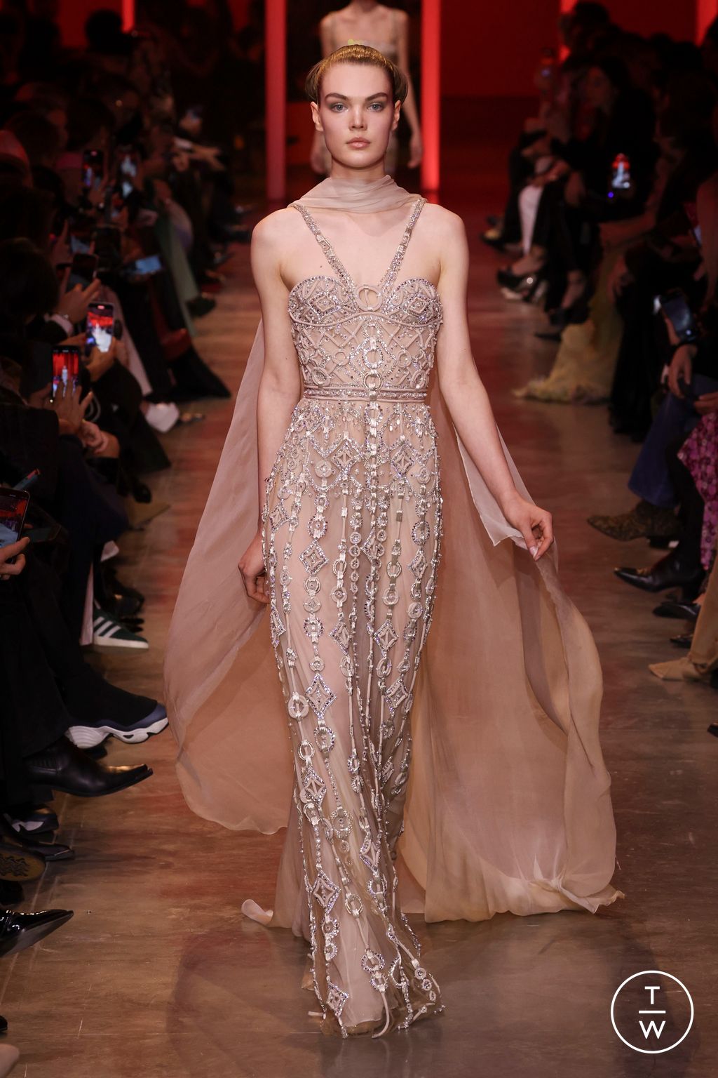 Fashion Week Paris Spring/Summer 2024 look 55 from the Elie Saab collection couture