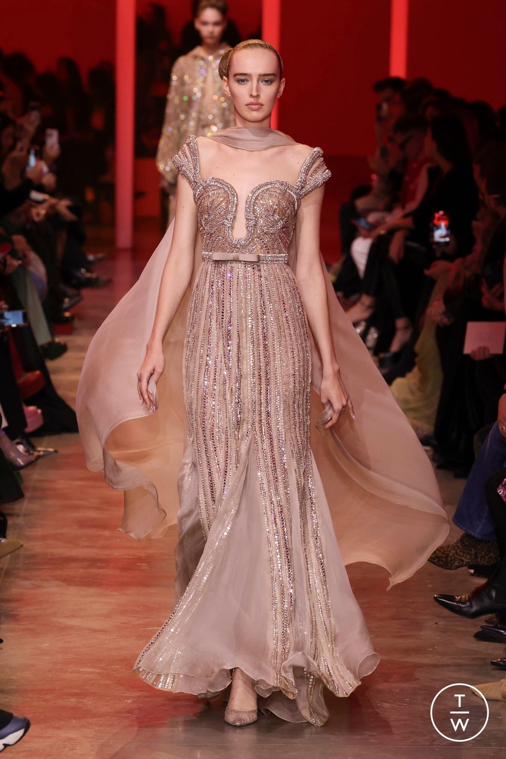 Fashion Week Paris Spring/Summer 2024 look 60 from the Elie Saab collection couture
