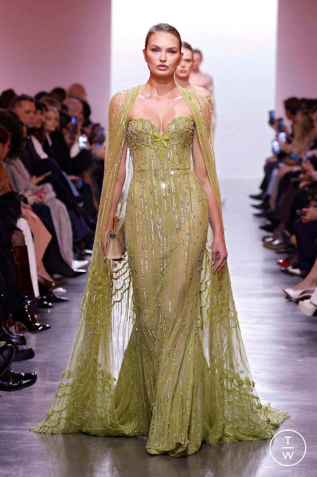 Fashion Week Paris Spring/Summer 2025 look 10 from the Elie Saab collection couture