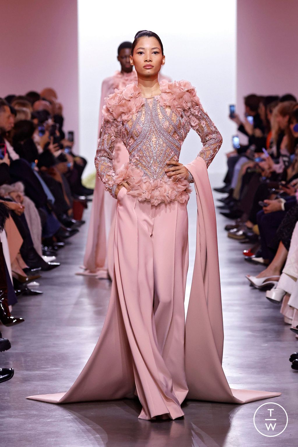 Fashion Week Paris Spring/Summer 2025 look 14 from the Elie Saab collection couture