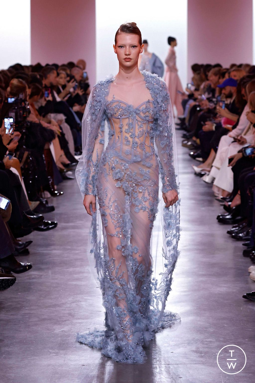 Fashion Week Paris Spring/Summer 2025 look 18 from the Elie Saab collection couture