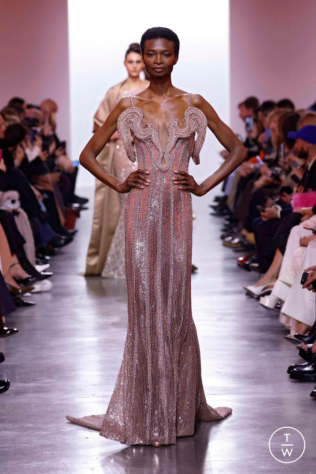 Fashion Week Paris Spring/Summer 2025 look 22 de la collection Elie Saab couture