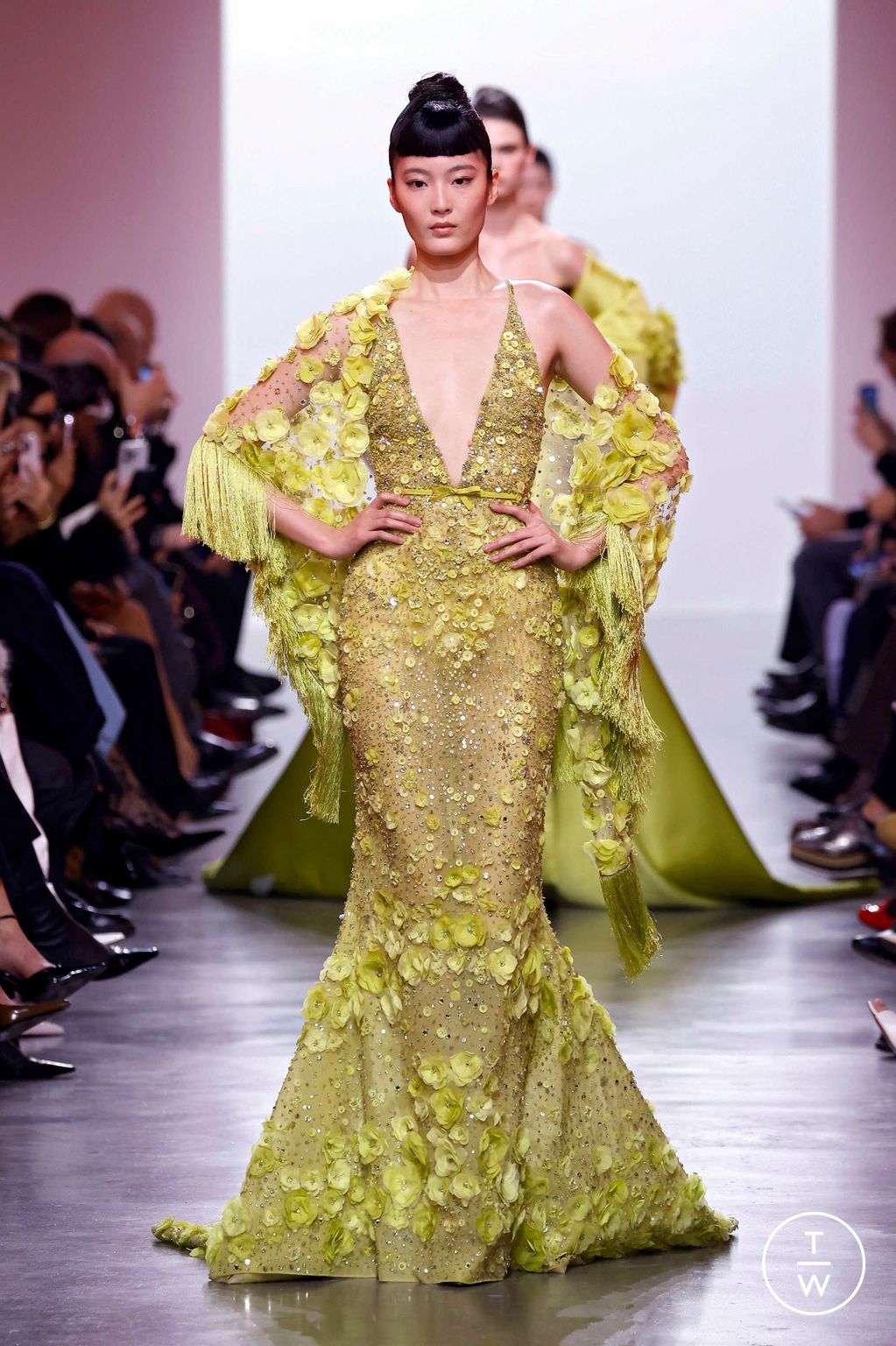 Fashion Week Paris Spring/Summer 2025 look 35 de la collection Elie Saab couture