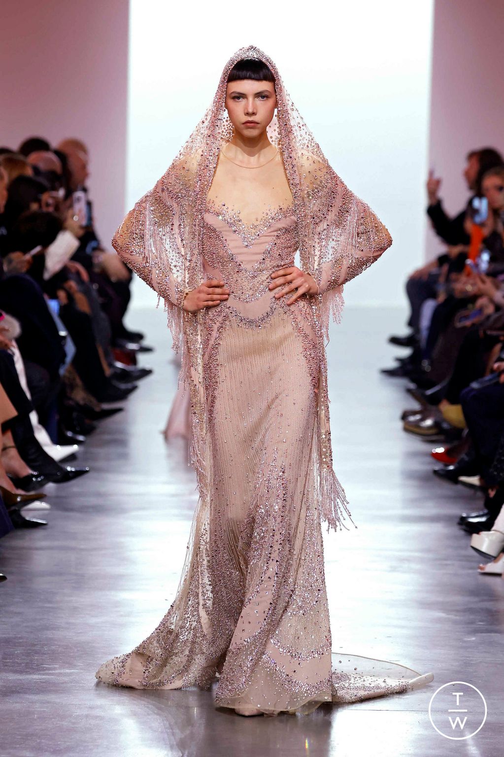Fashion Week Paris Spring/Summer 2025 look 42 from the Elie Saab collection couture