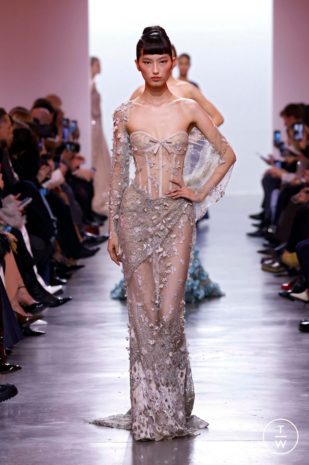 Fashion Week Paris Spring/Summer 2025 look 50 from the Elie Saab collection couture