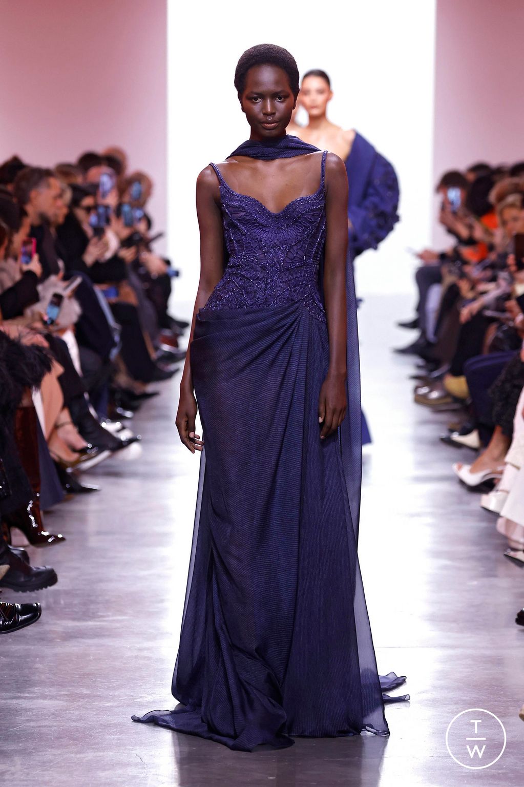 Fashion Week Paris Spring/Summer 2025 look 53 from the Elie Saab collection couture