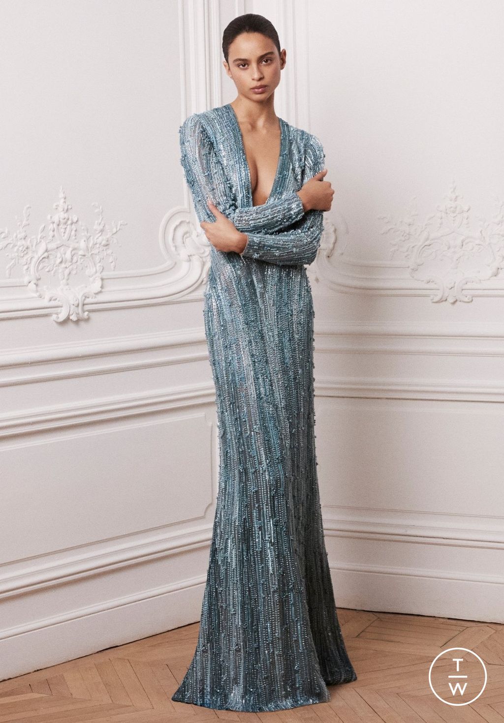 Fashion Week Paris Pre-Fall 2024 look 56 from the Elie Saab collection womenswear