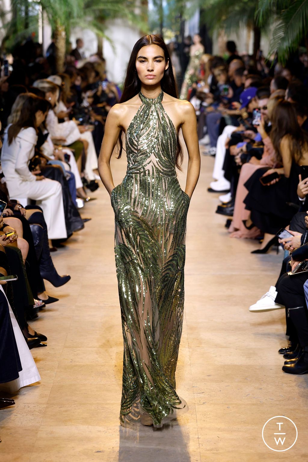 Fashion Week Paris Spring/Summer 2025 look 58 from the Elie Saab collection womenswear