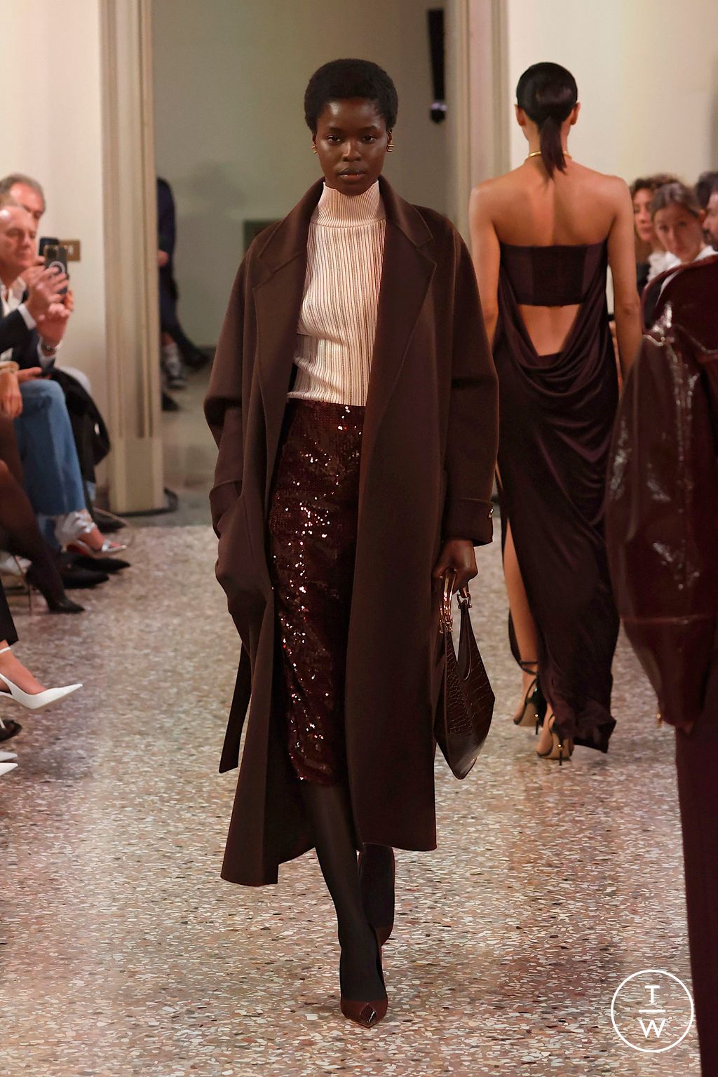 Fashion Week Milan Fall/Winter 2025 look 34 from the Elisabetta Franchi collection womenswear