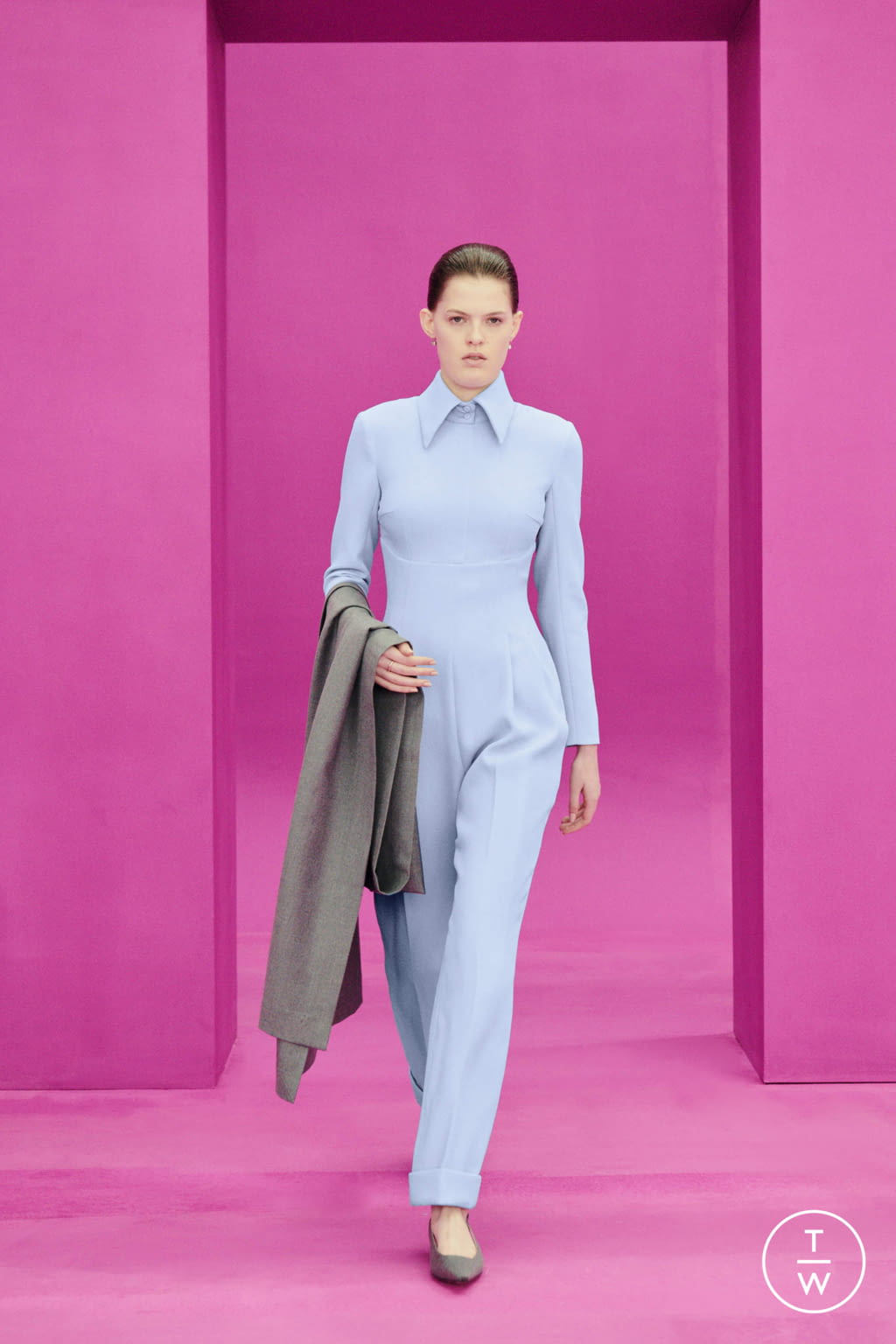 Fashion Week London Fall/Winter 2021 look 7 from the Emilia Wickstead collection womenswear