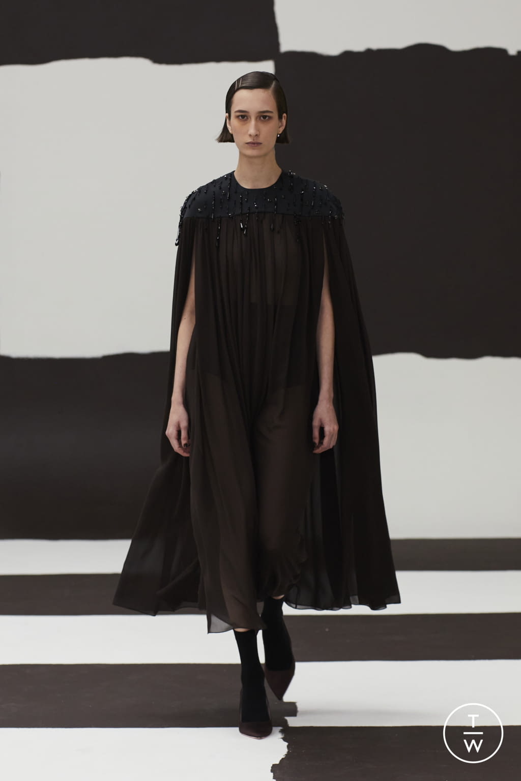 Fashion Week London Fall/Winter 2022 look 16 de la collection Emilia Wickstead womenswear