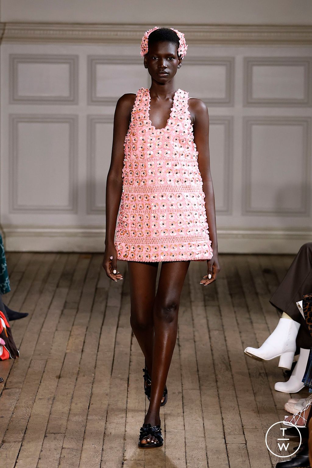 Fashion Week London Spring-Summer 2025 look 25 from the Emilia Wickstead collection womenswear