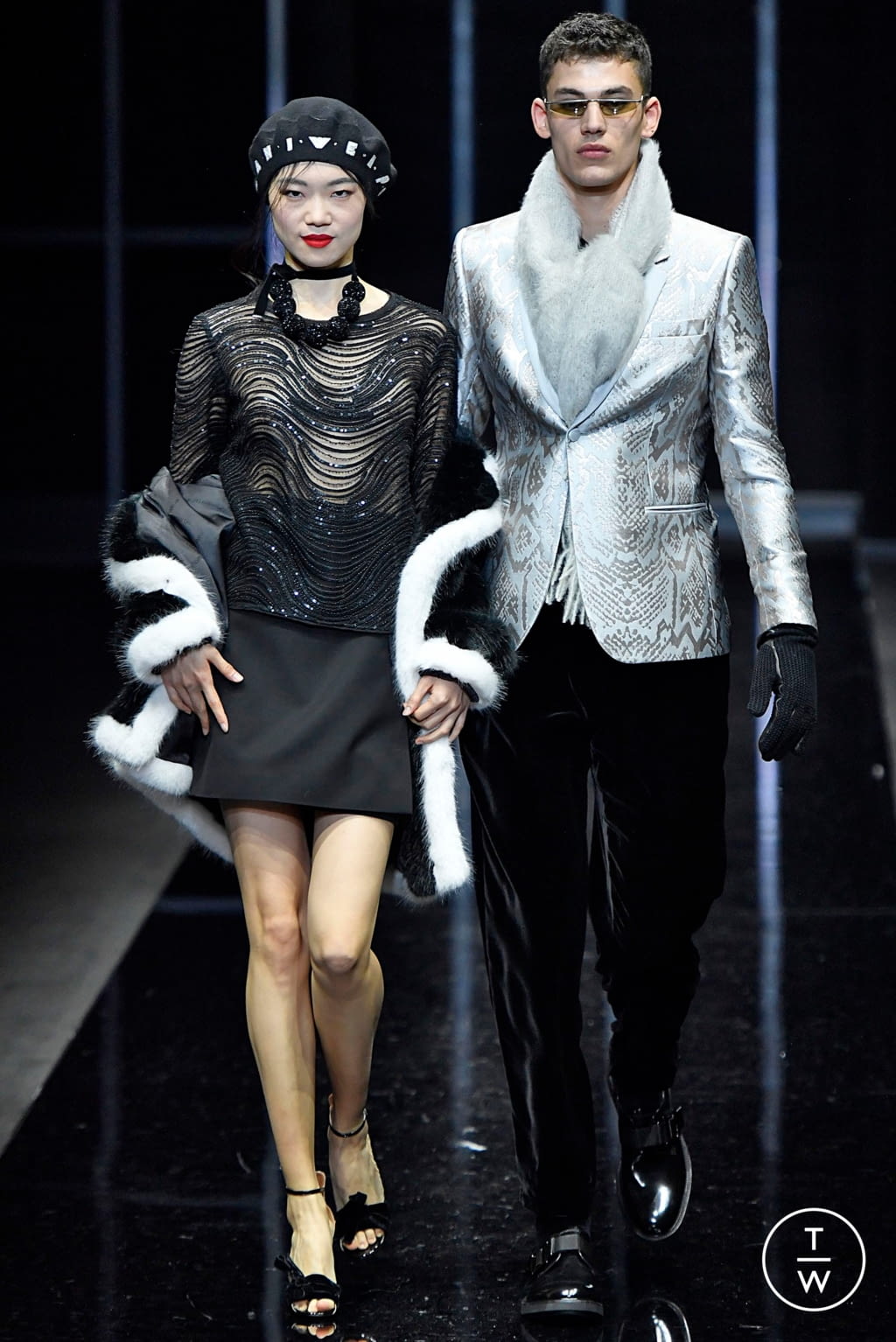 Fashion Week Milan Fall/Winter 2019 look 142 from the Emporio Armani collection 男装