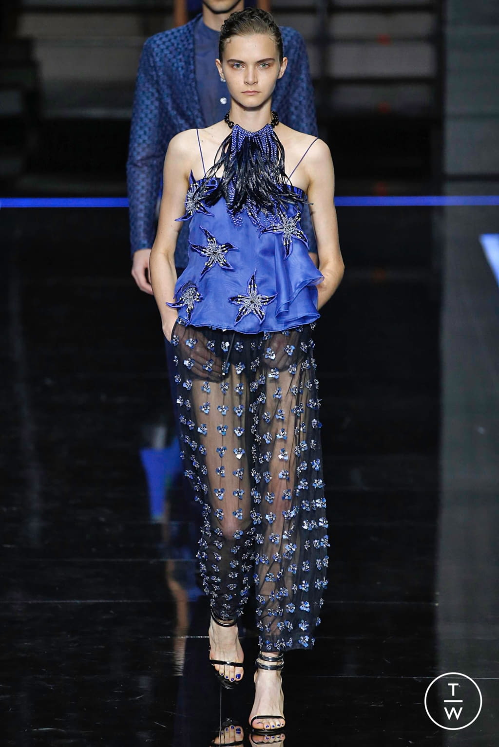 Fashion Week Milan Spring/Summer 2019 look 154 from the Emporio Armani collection 女装