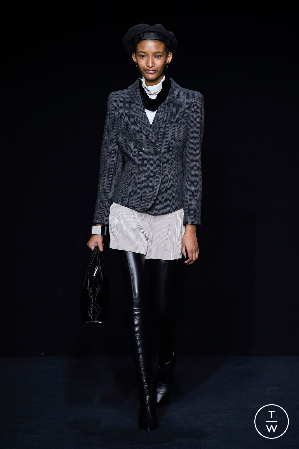 Fashion Week Milan Fall/Winter 2023 look 7 from the Emporio Armani collection womenswear