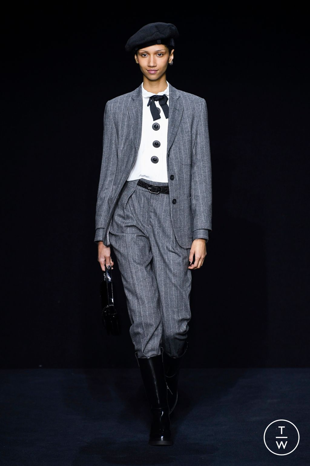 Fashion Week Milan Fall/Winter 2023 look 9 from the Emporio Armani collection womenswear