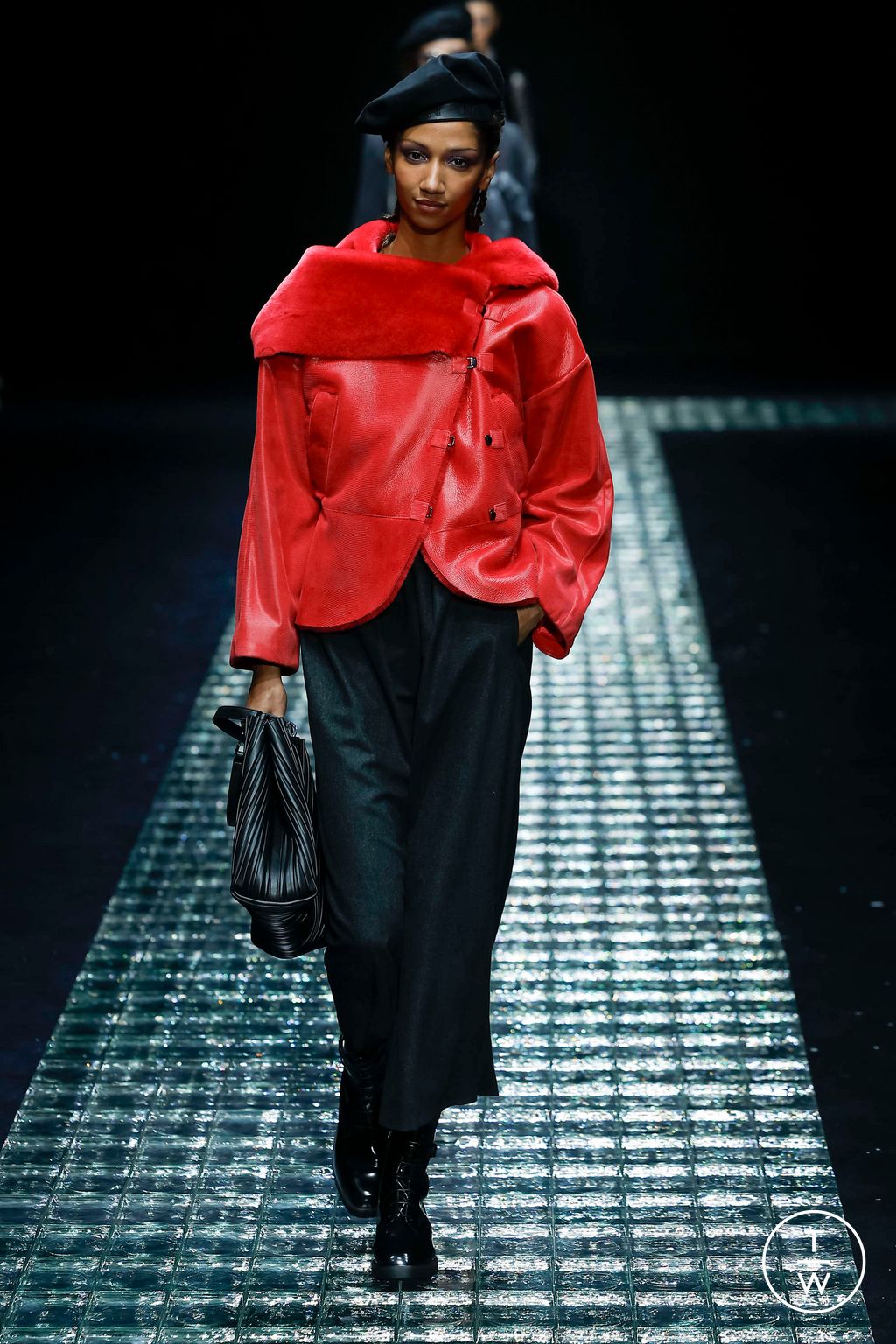 Fashion Week Milan Fall/Winter 2024 look 5 from the Emporio Armani collection womenswear