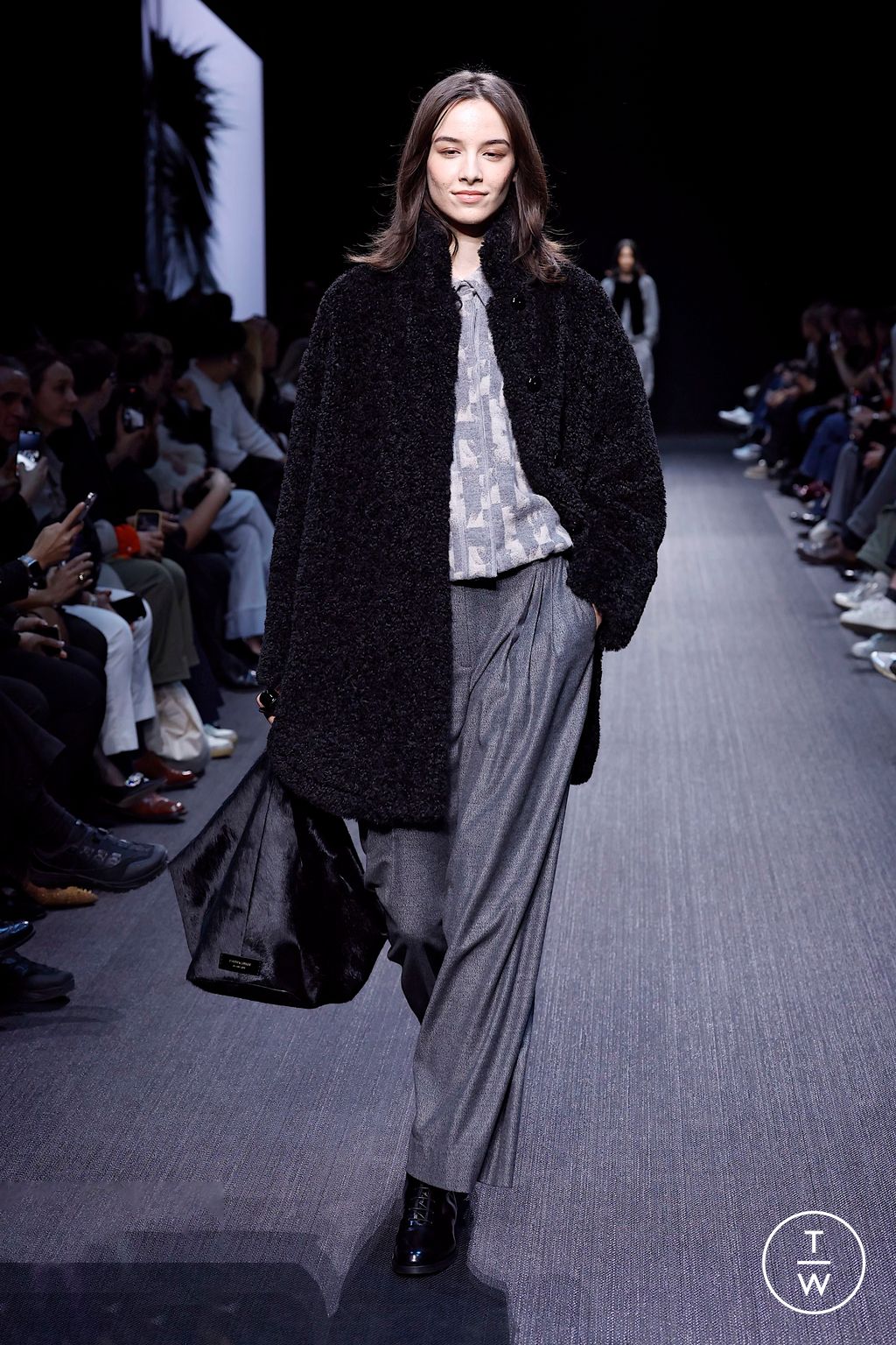 Fashion Week Milan Fall/Winter 2025 look 7 from the Emporio Armani collection womenswear