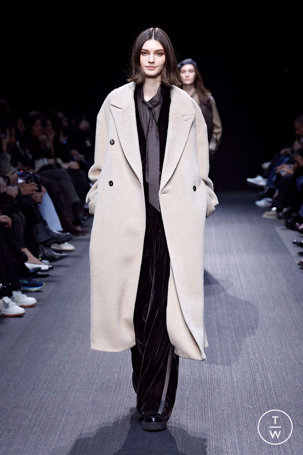 Fashion Week Milan Fall/Winter 2025 look 9 from the Emporio Armani collection womenswear