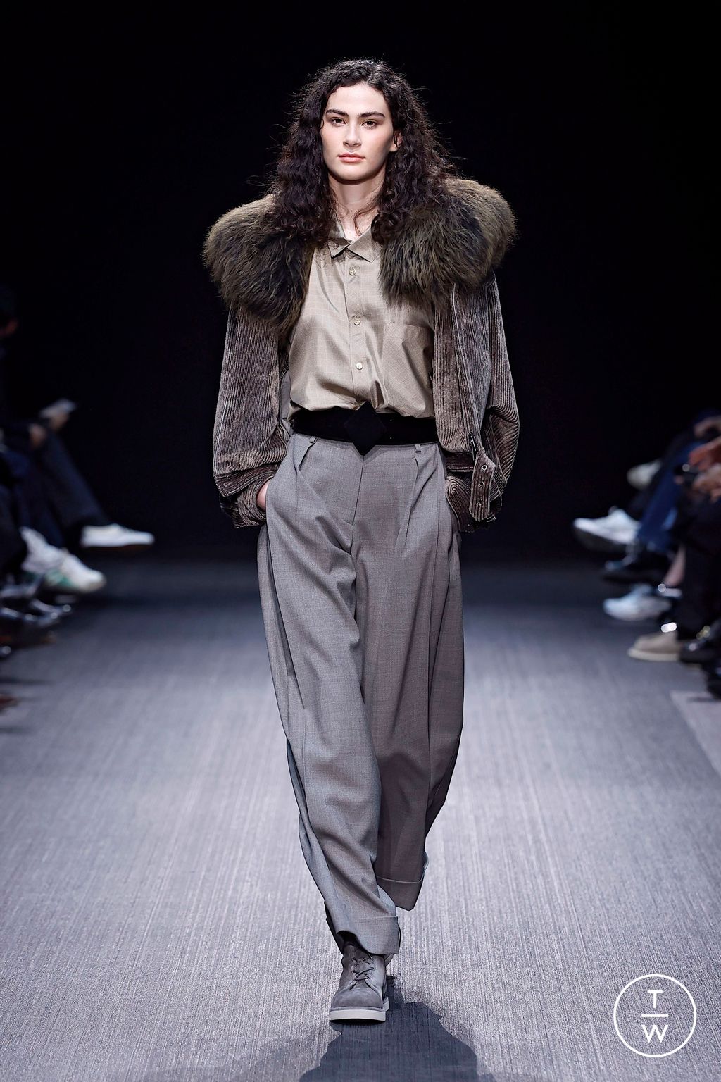 Fashion Week Milan Fall/Winter 2025 look 13 from the Emporio Armani collection womenswear