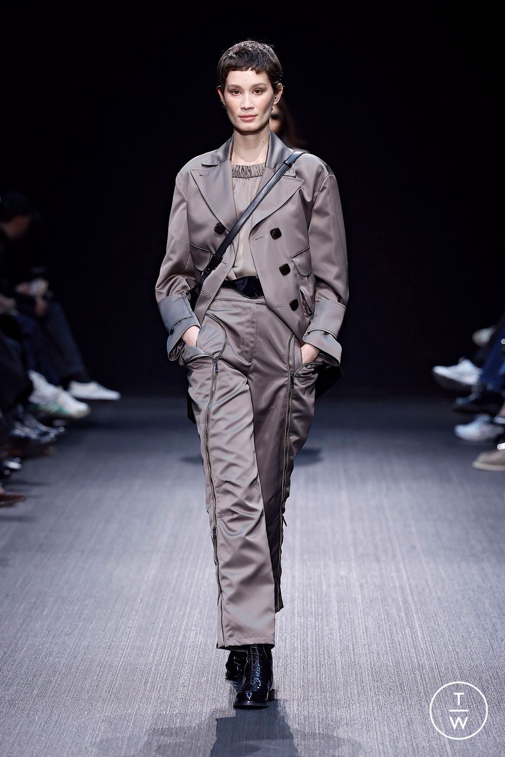 Fashion Week Milan Fall/Winter 2025 look 14 from the Emporio Armani collection womenswear
