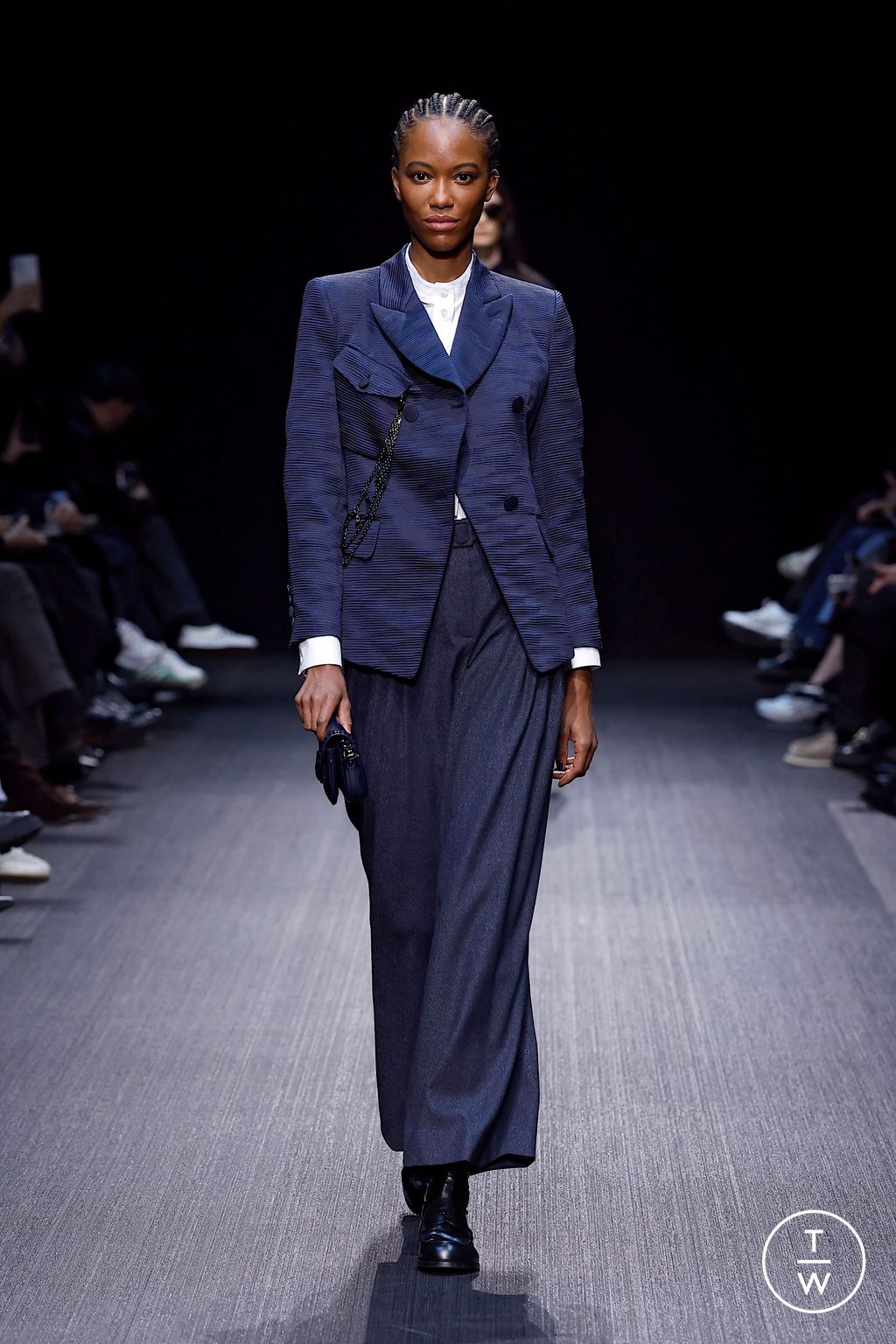 Fashion Week Milan Fall/Winter 2025 look 22 from the Emporio Armani collection womenswear