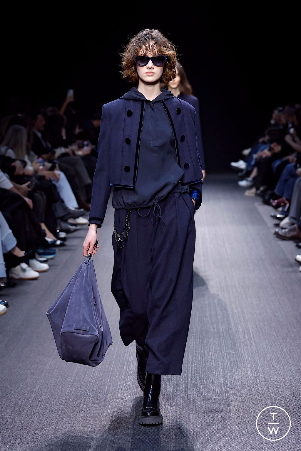 Fashion Week Milan Fall/Winter 2025 look 24 from the Emporio Armani collection womenswear